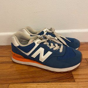 New Balance 574 - orange and blue